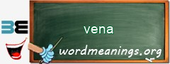 WordMeaning blackboard for vena